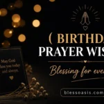 Birthday celebration with faith-filled message.