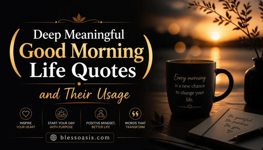 Sunrise with deep meaningful good morning life quote.