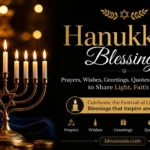 Lit menorah with all eight candles glowing on a windowsill at night
