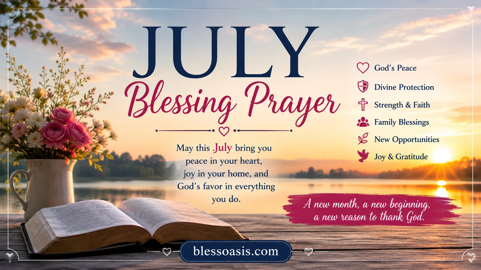 july blessing prayer