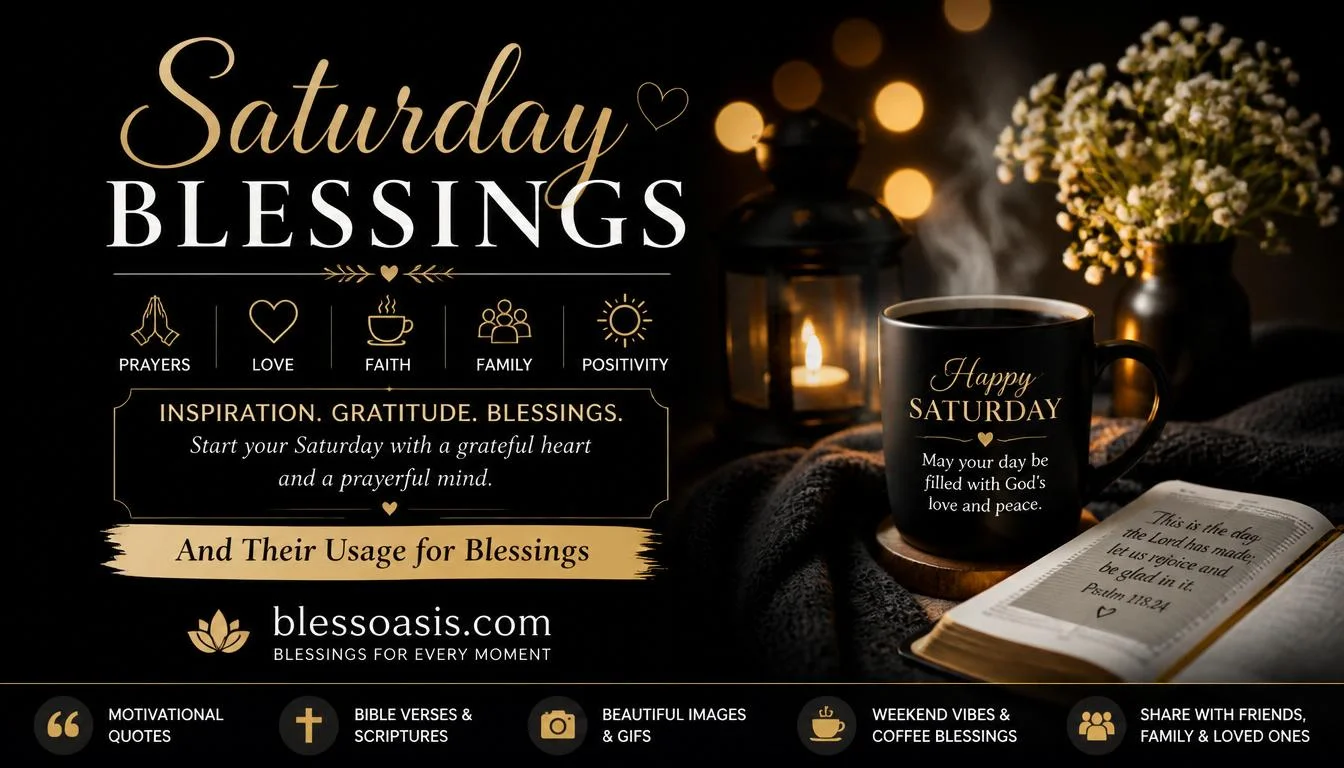Saturday blessings image with sunrise and coffee cup for morning wishes