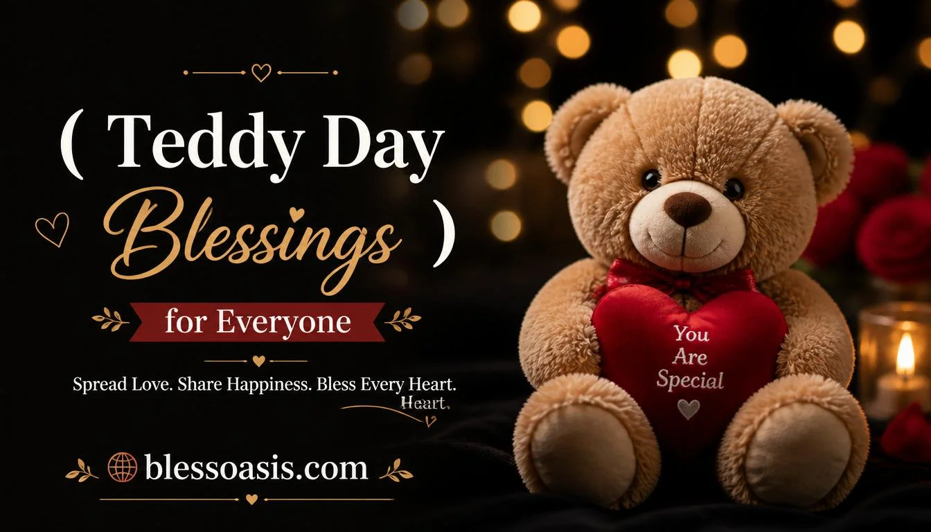 Romantic Teddy Day blessing image