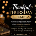 Thankful Thursday blessings text over a sunrise coffee scene