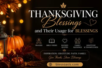 Family holding hands in prayer before Thanksgiving dinner