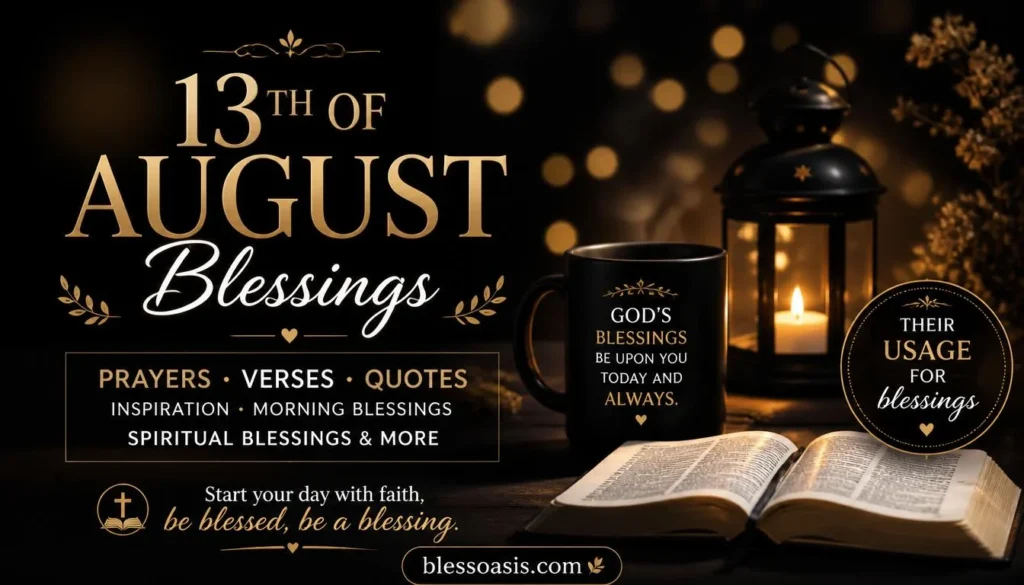 13th of august blessing
