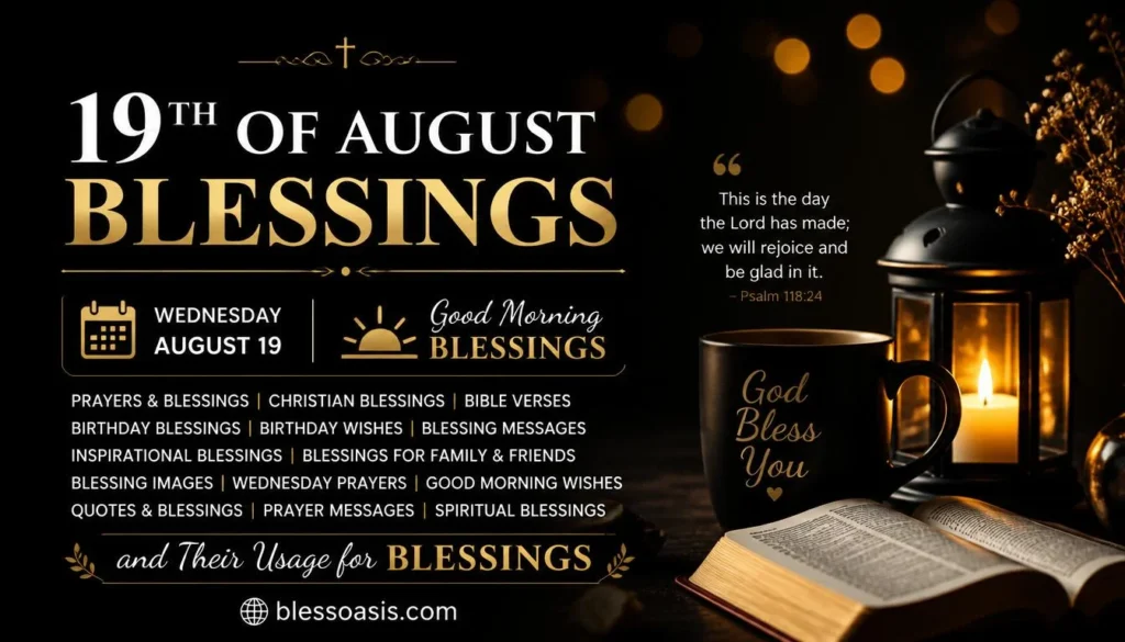 19th of august blessing