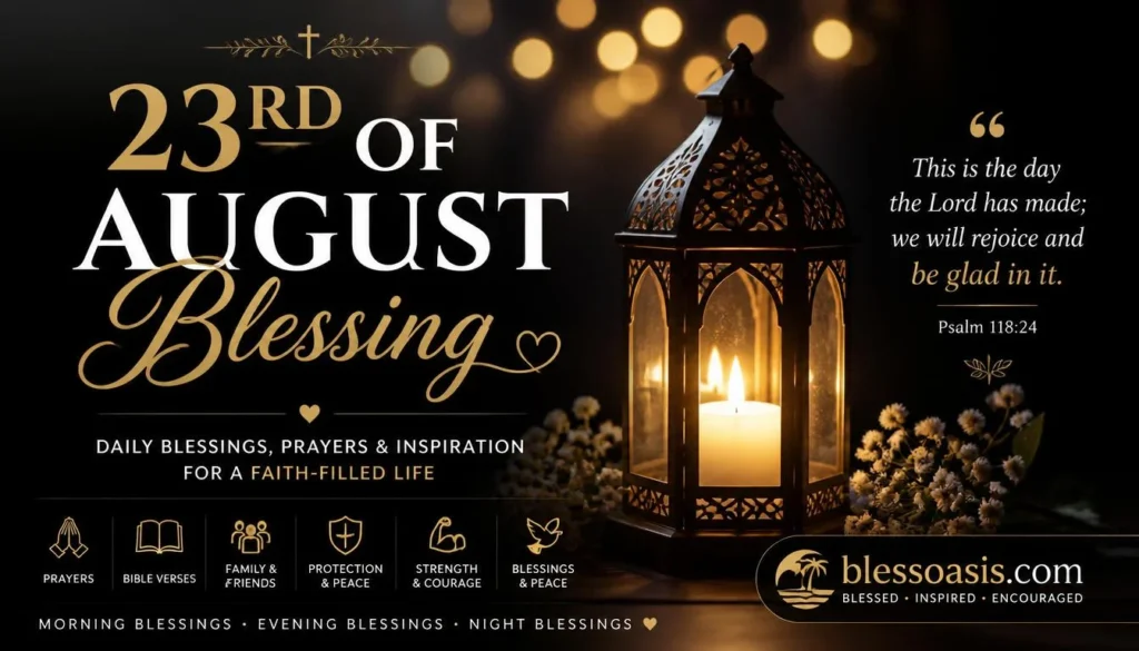 23rd of august blessing